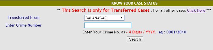 Telangana Police Transfer case status
